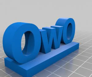 Owo Plaque 3D Models