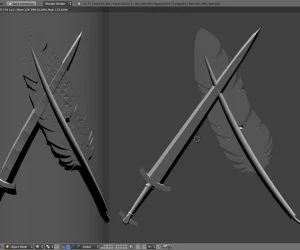 The Pen Vs The Sword 3D Models