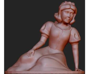 Snow White Sitting 3D Models