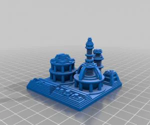 Small Scifi City Tile 3D Models