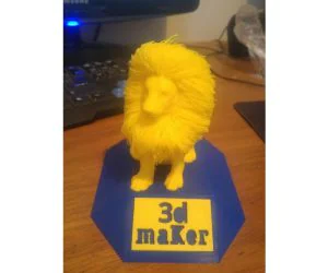 Hairy Lion Stand 3D Models