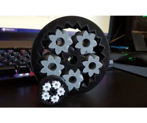 Planetary Gear Keychain Half Gears 3D Models