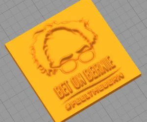 Bernie Sanders Feel The Bern Plaque 3D Models