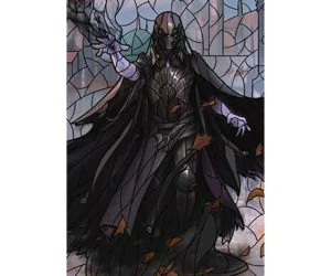 Davriel Rogue Shadowmage Stained Glass Litho 3D Models