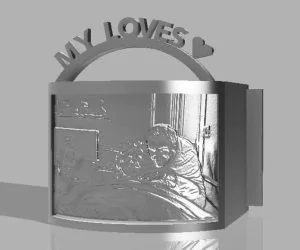 Lampe My Love Pour Photo En Lithophanie 3D Models