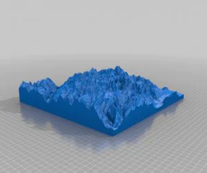 3D Map Of Lauterbrunnen Valley Switzerland 3D Models