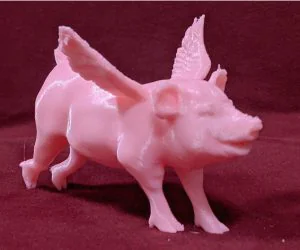 Flying Pig With Wings 3D Models