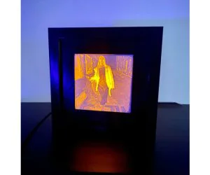 Lithophane Photo Frame Standing Or Hung On Wall 3D Models