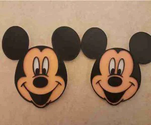 Mickey Mouse 3 Colours 3D Models
