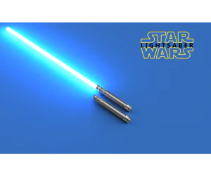 Creation Star Wars Lightsaber With Kyber Crytal 3D Models