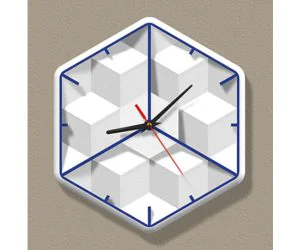 Clock Hexacubic Wallclock 3D Models
