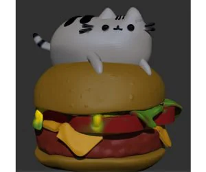 Burger Pusheen 3D Models