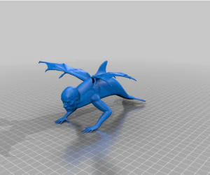 Creeping Dolphin With Wings 3D Models