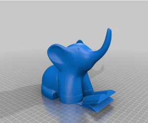 Elephant Reading 3D Models