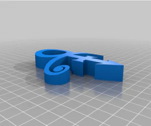 Easy Print Fancy Prince Symbol 3D Models