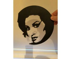 Amy Winehouse Stencil Wall Art 3D Models