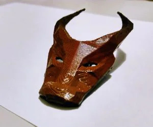 Ottana Boe Carnival Mask Pendant 3D Models