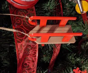 Christmas Ornament Sled 3D Models