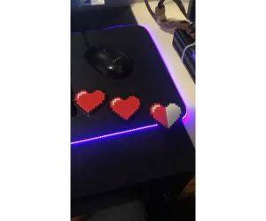 8Bit Heart 3D Models