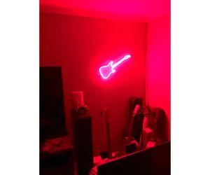 Guitar Neon Sign 3D Models