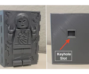 Lego Carbonite Han Solo With Keyhole Slot Wall Mount 3D Models