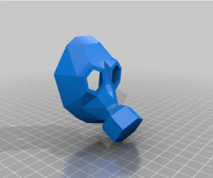 Gasmask Lowpoly 3D Models