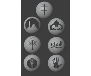 Lord Of The Ring Christmas Balls 3D Models