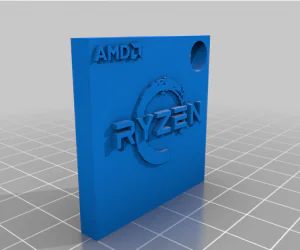 Amd Ryzen Box Keychain 3D Models