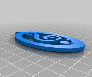 Treble Clef Keychain Or Pendant 3D Models