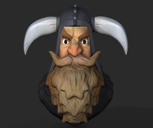 Stylized Viking Bust 3D Models