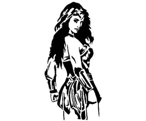 Wonder Woman Stencil 7 3D Models