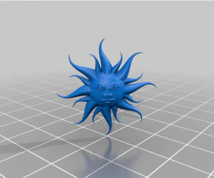 Sun With Face 3D Models