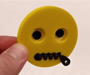 The “Zippermouth” Emoji 3D Badge 3D Models