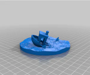 Sinking Benchy 3D Models