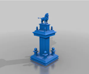 Foam Pillar Trafalgar Style Lion 3D Models