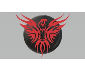 Devil Eyes Eagle Harley Davidson Logo Sticker 3D Models