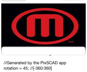 Makerbot Logo Generated By Pixscadâ„¢ 3D Models