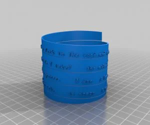 My Customized Spiral Poem Bracelet Mark 2 3D Models