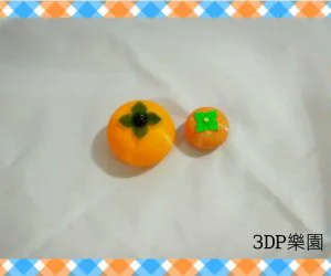 Japanese Dessert Persimmon 3D Models