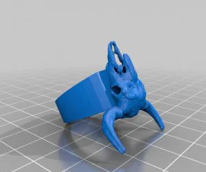 Buffalo Skull Ring 3D Models