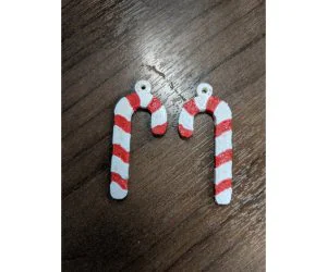 Candy Cane Earring 3D Models