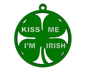 Kiss Me I’M Irish Pendant 3D Models