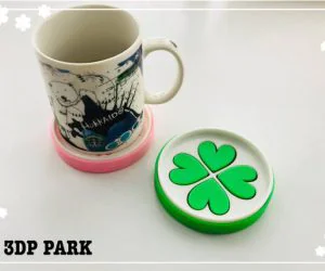 Lucky Clover Soap Box And Coaster 3D Models