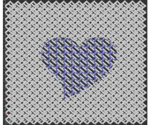 Chainmail Fabric With Heart Engraved 3D Models