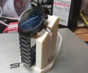 Minimalist Huawei Watch Charging Stand 3D Models