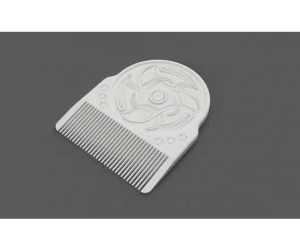 Old European Comb Or Hair Pin With Pattern 3D Models