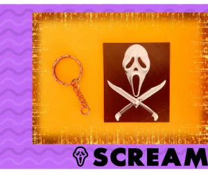 Keychain Scream 3D Models