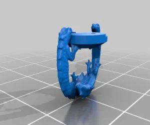 Dragon Ring Holding Yin Yang 3D Models