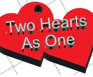 2 Hearts As One My Valentine’S Day Design 3D Models