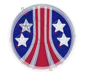 Us Tricentennial Logo 1 Alien Embroidery 3D Models